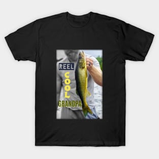 Reel Cool Grandpa Supper Hero Shirt T-Shirt